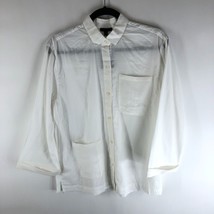 NWT ATM Women&#39;s White 3/4 Sleeve Button-Down Collared Pocket Shirt Top S... - $38.57