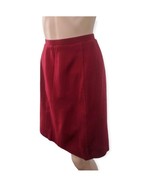 Vintage 60s Dark Red Skirt 24 Waist XS Brentshire - $19.00