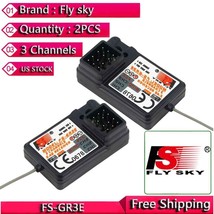 Two RC Flysky 2.4G 3CH FS-GR3E GR3E receivers, suitable for FS GT3B FS-GT2B - $37.99