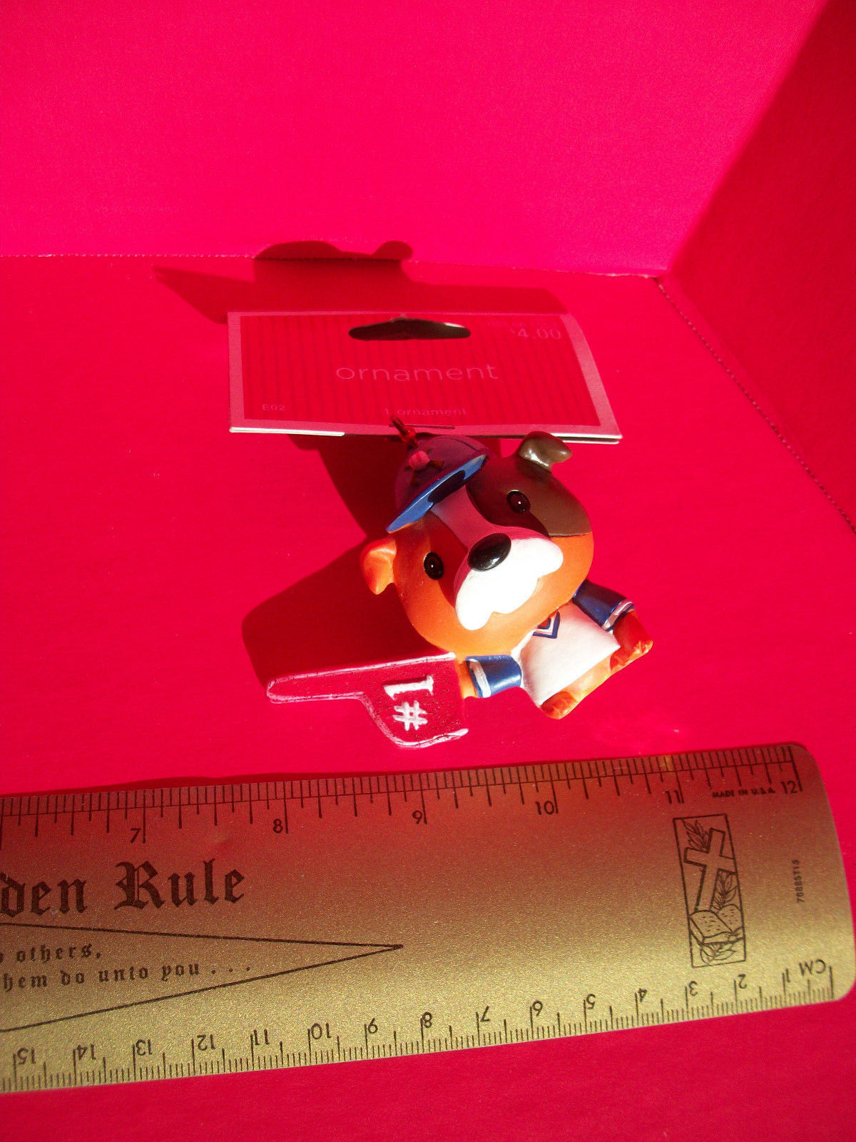 Sport Holiday Christmas Ornament Pup #1 Baseball Fan Puppy Dog Tree Deco... - $3.79