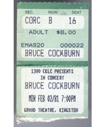 Bruce Cockburn 1981  Collectable Ticket Stub Grand Theatre Kingston CKLC... - $12.50