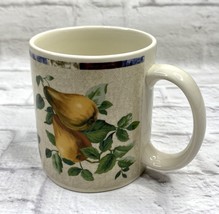 Oneida Fruit Coffee Mug Cup Apples Pear Grape Distressed Sakura Sonoma E... - $197.21 MXN
