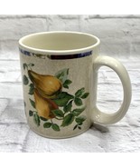 Oneida Fruit Coffee Mug Cup Apples Pear Grape Distressed Sakura Sonoma E... - $197.21 MXN