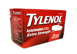 TYLENOL Extra Strength Acetaminophen 500 mg Caplets Travel Size 24ct. Ex... - £5.44 GBP