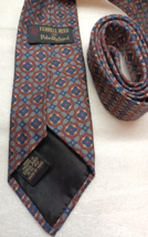 Foulard Hand Printed Tie Canterbury Cloth Men by David Evans Silk Twill ENGLAND - £12.22 GBP