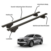 2 Pcs Black Roof Rack Cross Bars For Acura Mdx Suv 2022- - $122.17