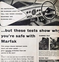 1954 Marfak Chassis Lubrication Import Advertisement Autocar Automobilia... - $458.55 MXN