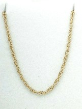 NEW 10 K Yellow 2 mm Solid Loose Rope 20 inch Chain with Lobster Clasp - £495.57 GBP