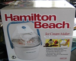 Hamilton Beach 68220 1.5-Quart Capacity Ice Cream Maker, White - £53.33 GBP