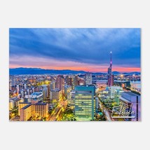 Fukuoka Japan Poster Wall Art | Fukuoka Sunset Home Decor | Fukuoka Town Digital - $19.99