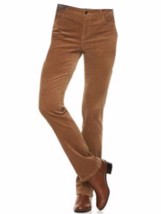 Chaps Denim by Ralph Lauren Petite Madden Straight Corduroy Pants Walnut Brown - £31.69 GBP