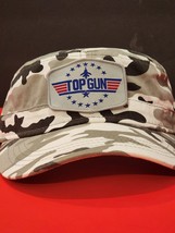 TOPGUN Patched White Camo Cadet Hat - $24.99