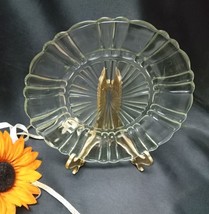 2024 Antique Hocking Glass Clear Old Cafe Dessert Plate - $6.00