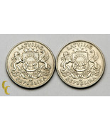 1925-1926 Latvia 2 Lati Silver Coin Lot of 2, KM# 8 - $67.57