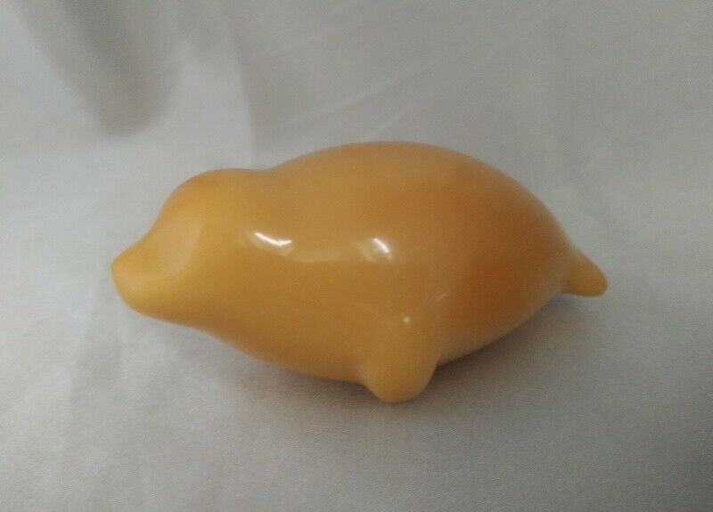 Vintage Seal Pup Resin Carving Minimalist Sculpture (signed John Perry) - $14.60