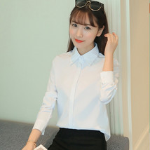 My NewIn Spring Summer Blouse Shirt Soild White Elegant Women Office Clothing Fe - £151.91 GBP