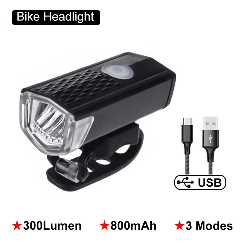 1/2PCS Bicycle Light LED USB Rechargeable Headlight MTB Mountain Bike Rainproof  - £81.55 GBP