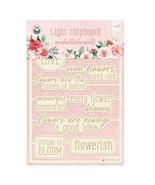 Flowerish Light Chipboard Embellishments 4&quot;x6&quot; 10/Pkg- P13FLO55 - $9.42