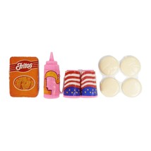 Vintage 1990 Barbie All American Hamburger Stand Playset Buns Ketchup Fo... - $8.99