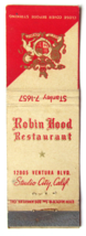 Robin Hood Restaurant - Studio City, California 20 Strike Matchbook Cover CA - £1.37 GBP