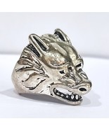 Mens Werewolf Biker Vintage Art Deco Engagement Ring 14k WGold Fn Size 7... - £10.02 GBP