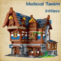 Medieval Tavern Inn Modular Building Blocks MOC Bricks Toys DIY Model Kids Gift - £141.43 GBP