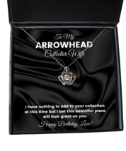 Necklace Birthday Present For Arrowhead Collector Wife - Jewelry Crown Pendant  - £39.11 GBP