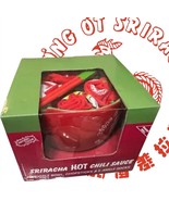 SRIRACHA Ceramic Noodle Bowl, Chopsticks And 5 Ankle Socks Gift Box - $29.00
