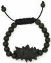 Pow Bracelet Neuf Naturel Bonne Bois Style Adjustable Macramé Avec 10mm Perles - £8.38 GBP