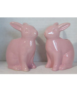 Yankee Candle Easter PINK BUNNY Taper Holder #1552581 pair set lot of 2 - £29.37 GBP