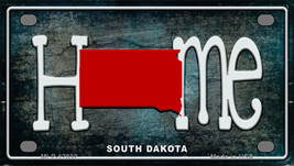 South Dakota Home State Outline Novelty Mini Metal License Plate Tag - £11.70 GBP