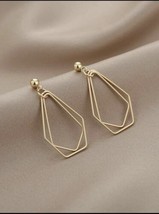 New Hollow Out Geo Drop Earrings Long Dangle Fashion Jewelry Jewellery for Women - £7.83 GBP