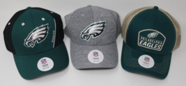 Philadelphia Eagles Nfl Team Headwear Football Cap Hat Lot Of 3 Nwt - £35.47 GBP
