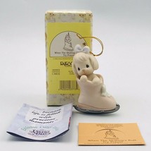 1996 Precious Moments Ornament When the Skating&#39;s Ruff Try Prayer 183903 Dog - £9.74 GBP