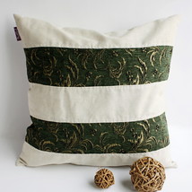 Onitiva - [Green Lake] Linen Stylish Patch Work Pillow Cushion Floor Cushion ... - £26.41 GBP