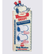 Snoopy For President Bookmark Ruler Dolly Madison Cakes Premium Vintage ... - £37.87 GBP