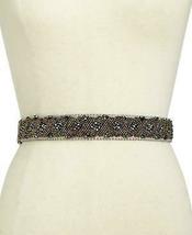 I.n.c. Clustered Beaded Stretch Belt,Large/XL-Pewter - £20.77 GBP