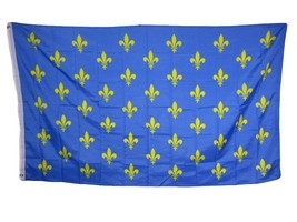 3x5 50 Fleur De Lis Blue French France Rough Tex Knitted Flag 3&#39;x5&#39; Banner House - £4.39 GBP