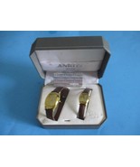 His &amp; Hers Matching Watches Brown Gold Vintage Collection ANRIYA MILAN VGC - $19.70 CAD