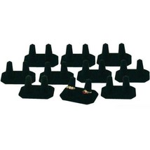 10 Black Velvet Finger Display Wedding Band Ring Holder - $20.52