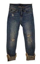 Judy Blue Destroyed Cuffed Straight Leg Jeans for Women 1/25 Measures 26x26 - $36.14