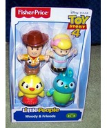 Fisher Price Little People WOODY &amp; FRIENDS Toy Story 4 Figures New - £8.52 GBP
