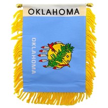 Oklahoma State Flag Mini Banner 3&quot; x 5&quot; - £7.21 GBP