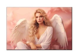 Art Giclee Oil Painting Angel Fantasy Ling Room on Canvas - $9.49+