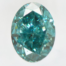 Oval Shape Diamond Fancy Blue Enhanced Loose Real 0.51 Carat SI1 IGI Certificate - £445.01 GBP