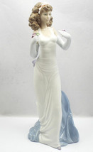 New In Box Lladro #6608 &quot;Anticipation&quot; Lady W/FLOWERS Ltd Ed Retired 12.5&quot; Tall - £237.27 GBP