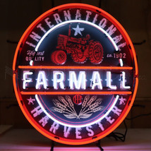 Neon Sign Ih Farmall Tractor 1902 Wall Mount Licensed Neon Light 23&quot;x25&quot;x4&quot; - £353.66 GBP