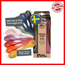 Multicolour 10-Pack Spork - Portable, Lightweight 3-in-1 Utensils for pi... - $46.55