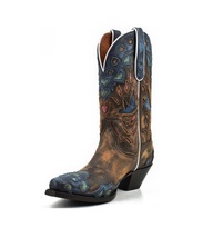 Dan Post Womens Humming Bird Heart and Floral Inlay Orange Western Boots - £185.37 GBP