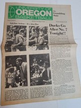 Vintage University of Oregon Ducks Basketball Program Newspaper 1976 70s... - $9.79
